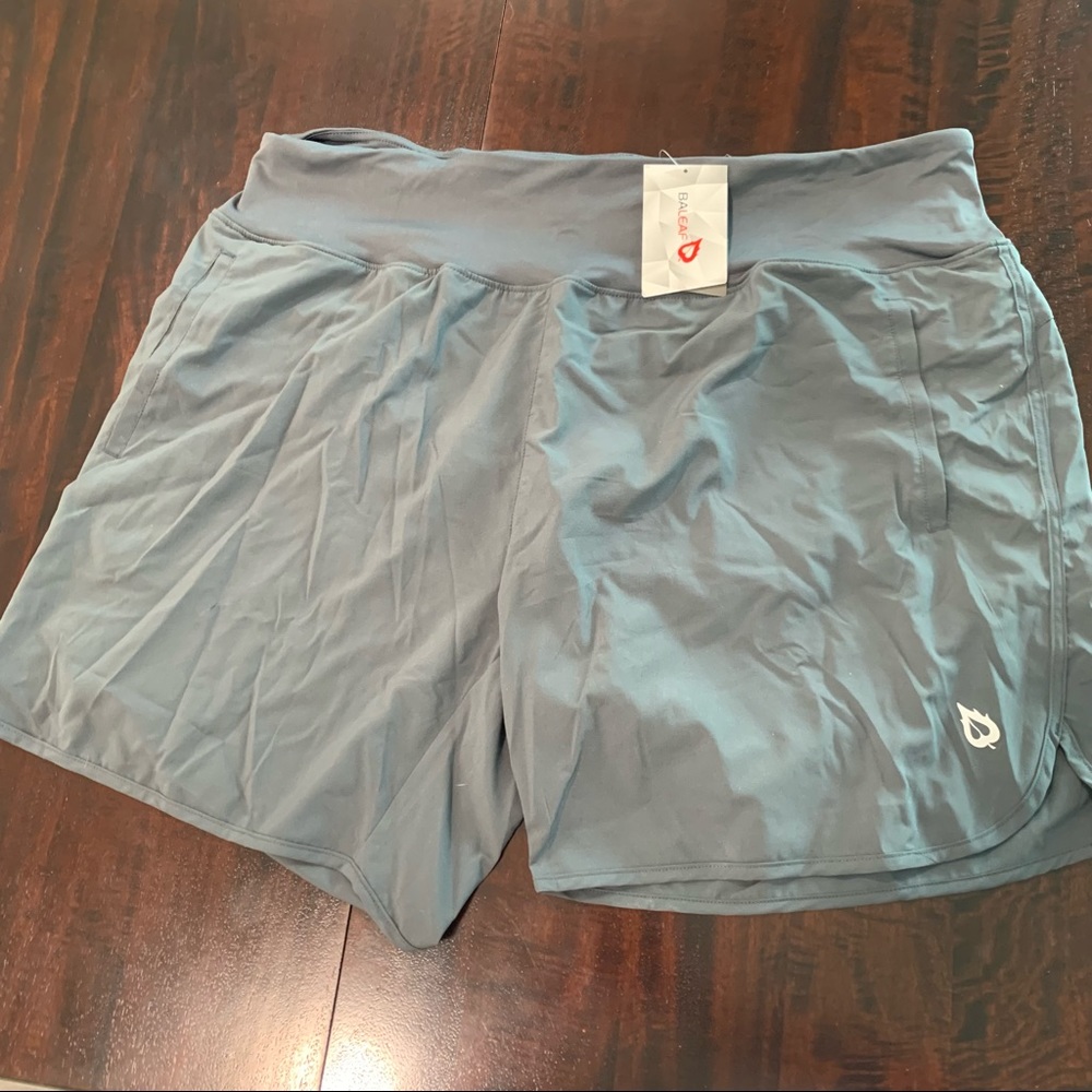 NWT Baleaf Gray Running Shorts Size 2XL
